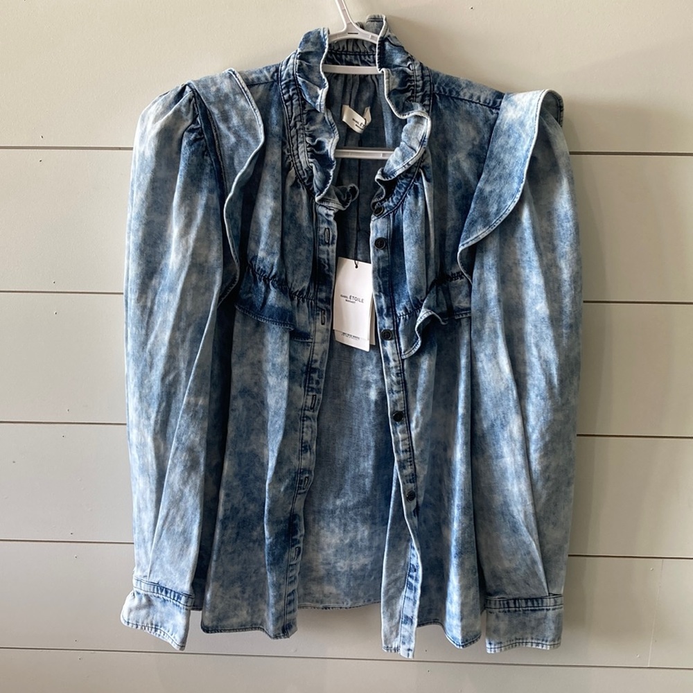 ETOILE. Washed button up jacket/ shirt.